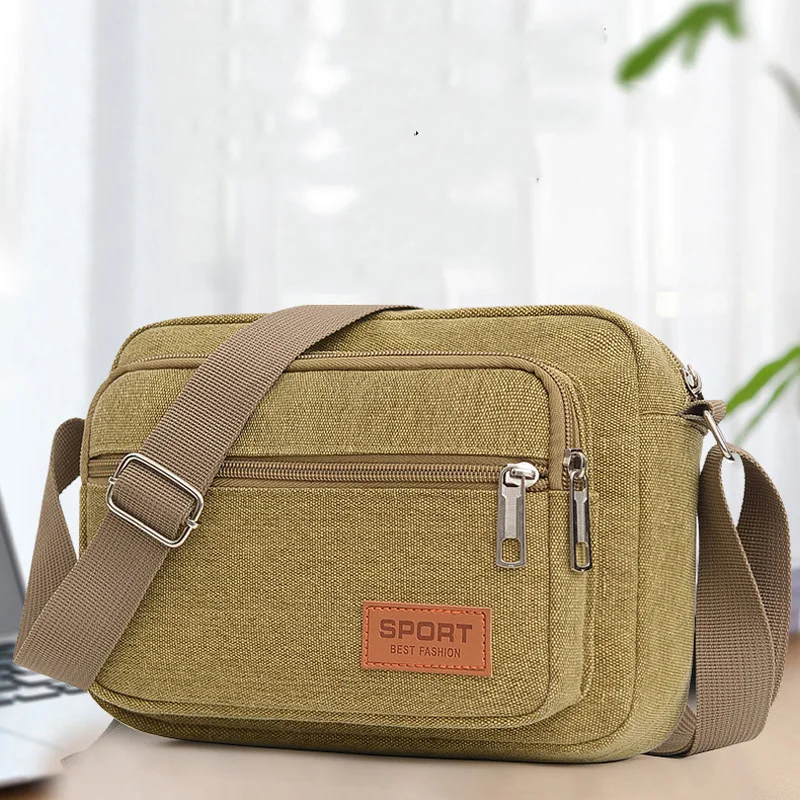 Men Canvas Shoulder Bags Casual Tote Travel Men's Crossbody Bag Luxury Messenger Bags Multi Pocket Bag Handbag canvas bag bolsas