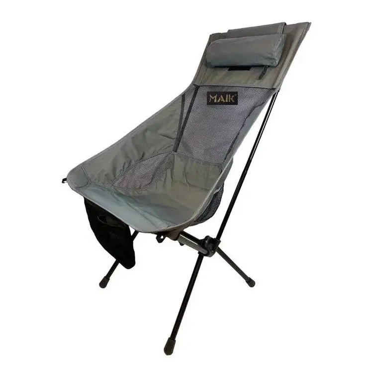 Silla alta de alta resistencia para acampar al aire libre, plegable, personalizada, para playa y jardín