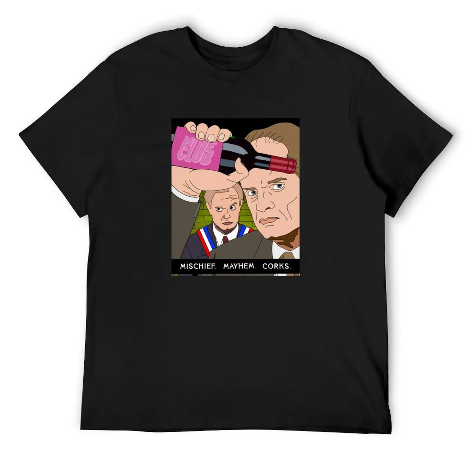 

Niles and Frasier —Wine Club - Whine Club - Hail Corkmaster - Merlot Shiraz Cabernet T-Shirt