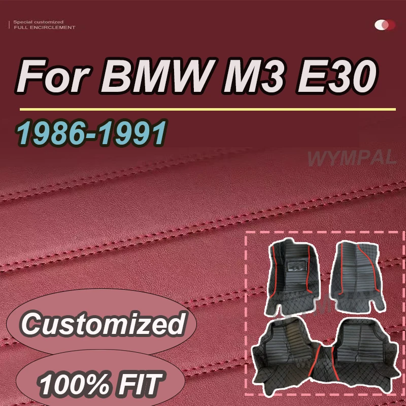 

Роскошный автомобильный коврик для BMW M3 E30 1986 ~ 1985 года, 5 мест, кожаные коврики Coupé, защита ковров, грязевые автомобильные аксессуары для интерьера