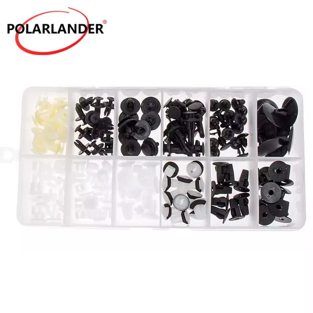 

Plastics 146PCS Car Fastener Fixed Clamp For Rear Bumper Cover Suitable For Toyota, Mitsubishi, Honda
