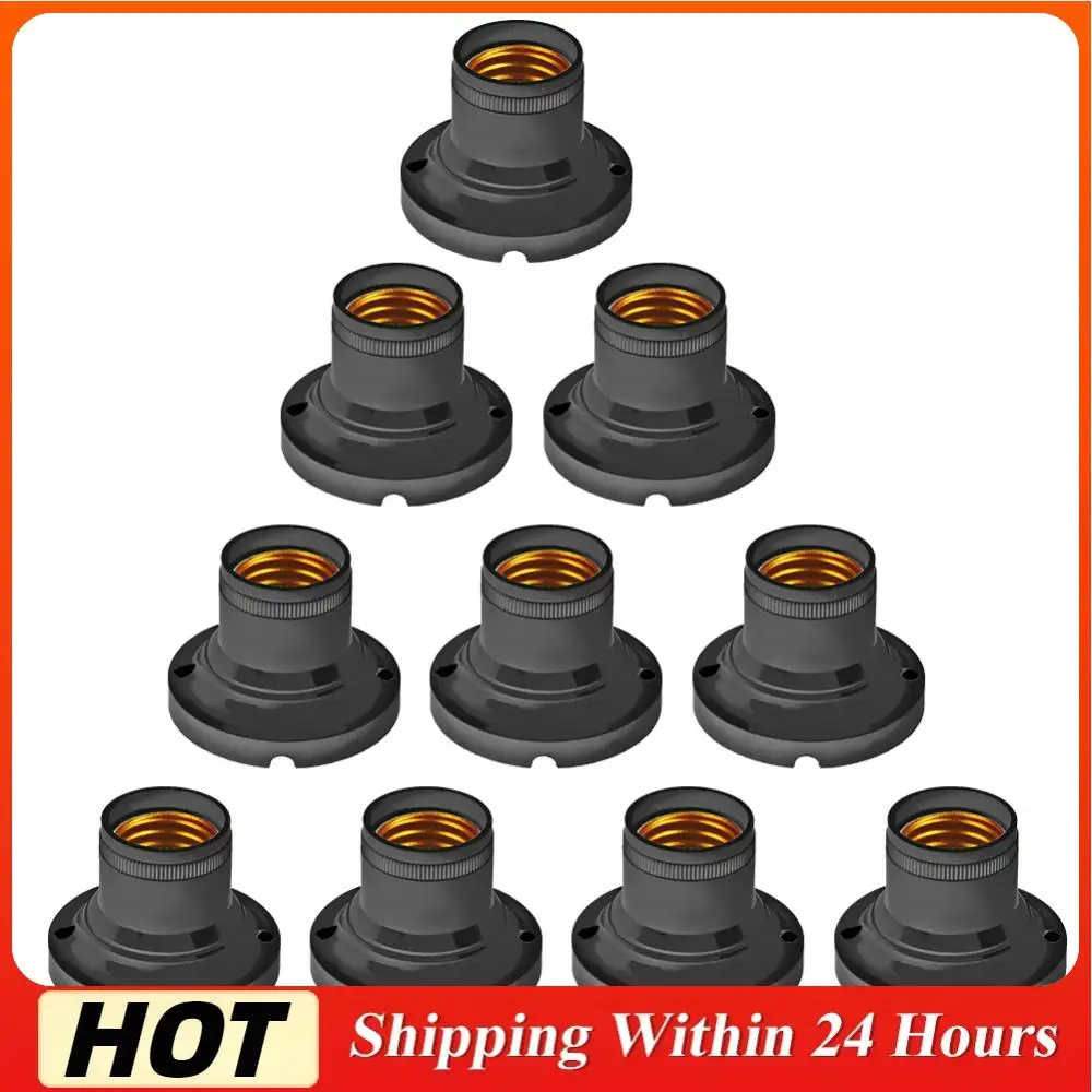 

10 шт. светодиодные лампы-сплиттер, универсальный E27, плоский конверсионный держатель лампы, энергосберегающие 60 Вт, 90-240 В, осветительные аксессуары для дома, отеля