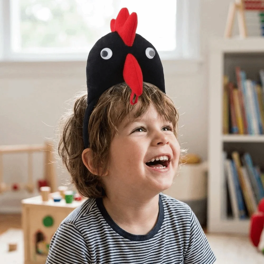 Cosplay Cartoon Chicken Headband 3D Funny Animal Hair Accessories Cute Adorkable Novelty Headband Photo Props
