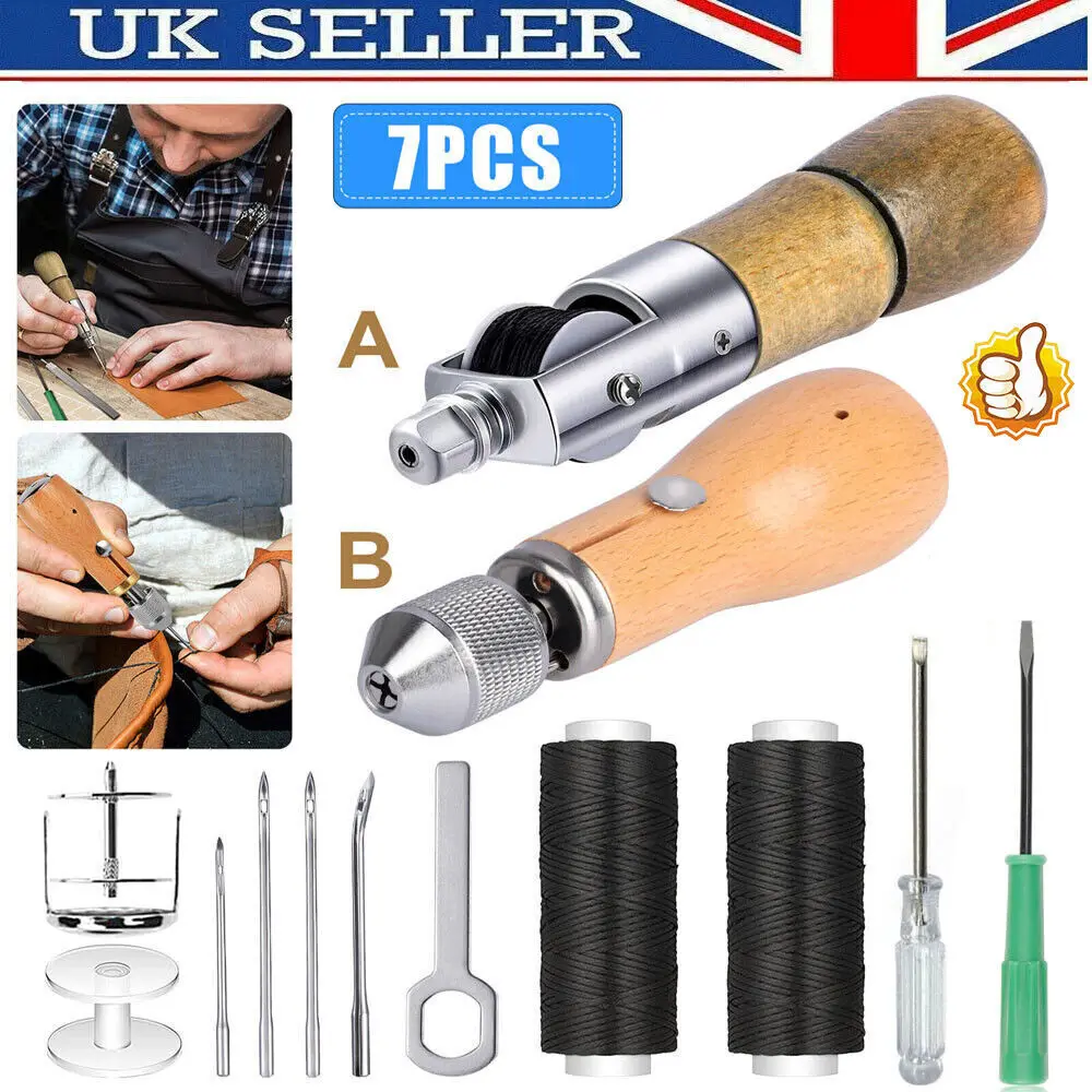 Speedy Er Sewing Awl Tools Kit For Leather Sail&Canvas Heavy Repair Set UK