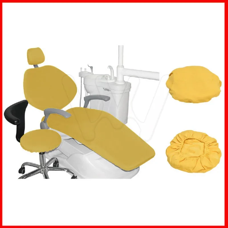 1set High Quality and High Elastic dental chair cover dentist stool cover 4pcs kit 4 color available