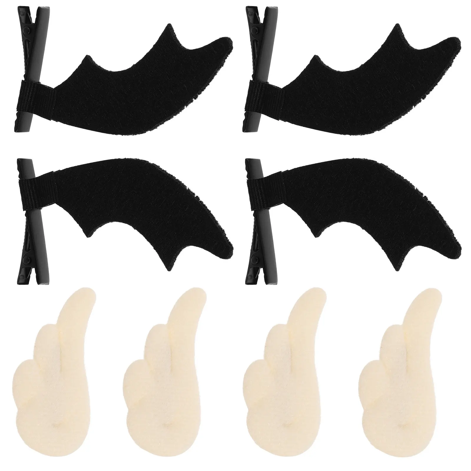 

4Pair Hair Clips Devil Wing Hairpins Party Decorative Hairpins for Girls Women Festival Costume Party Supplies Hair