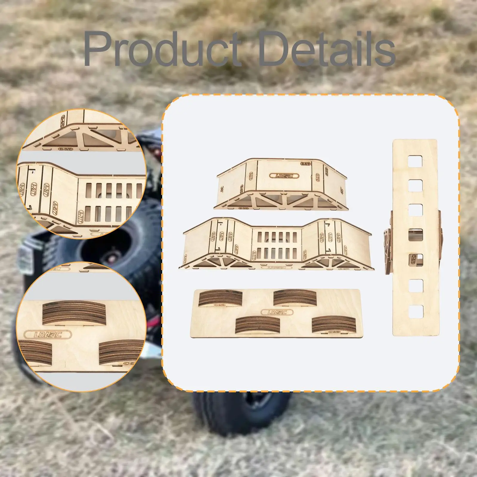 

RC Wooden Bridge DIY Tool Seesaws Compatible Accessories Obstacle Slope