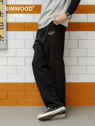 SIMWOOD 2023 Spring New Oversize 430g Carbonized Compact Spinning Fabric Sweatpants Men Loose Plus Size Drawstring Jogger