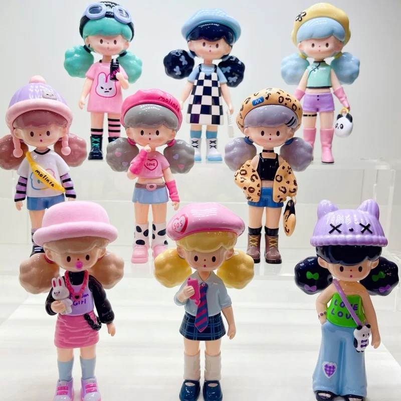 Genuine Popcorn Sister Spring Day Project Series Cute Confirm Style Action Figures Model Decorative Ornaments Birthday Gift Toy