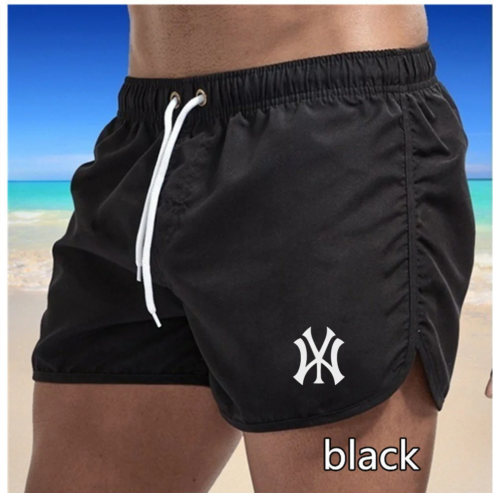 Calções de praia de luxo cuecas de placa rápida 2025 novo verão quente troncos de natação esporte ginásio correndo shorts masculino beachweardry dos homens siwmwear