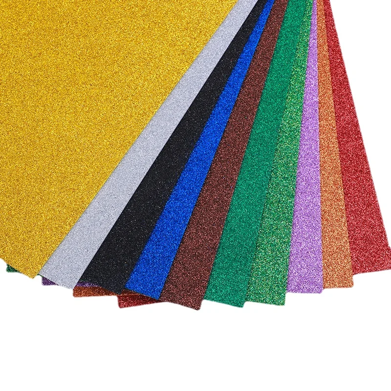 5pcs/pack A4（20cm*30cm）Powder Glitter EVA Foam Paper Sponge Sheet Handmade Kids DIY Crafts Wedding Party Supplies