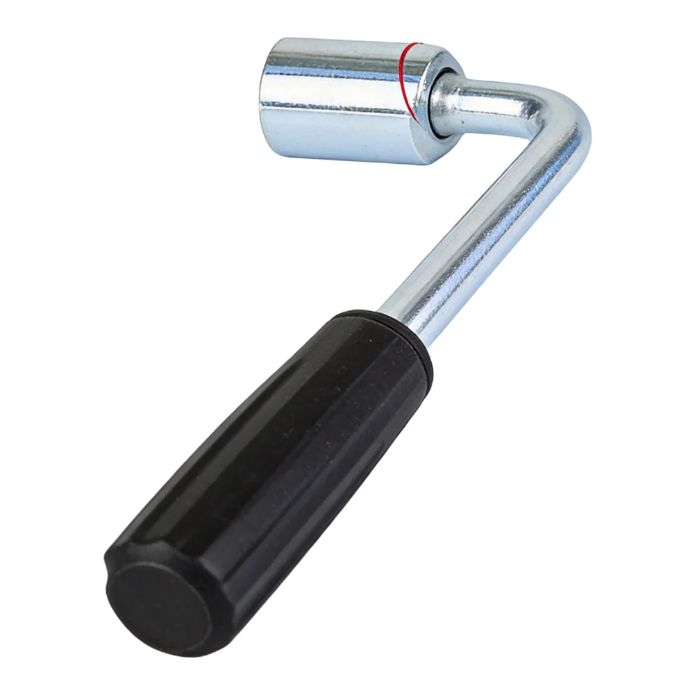 Trailer Jack Crank Handle Compatible with 19mm Socket Manual Zinc Plated Steel Tool for Reliable and Smooth Trailer Support