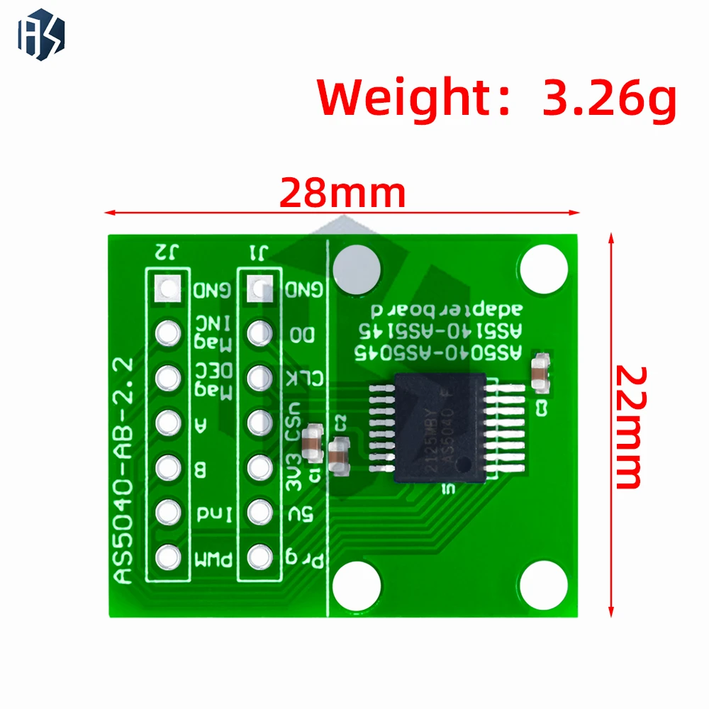 AS5040-ASST AS5040 Módulo sensor codificador rotatorio magnético sin contacto programable reemplaza codificador óptico para arduino