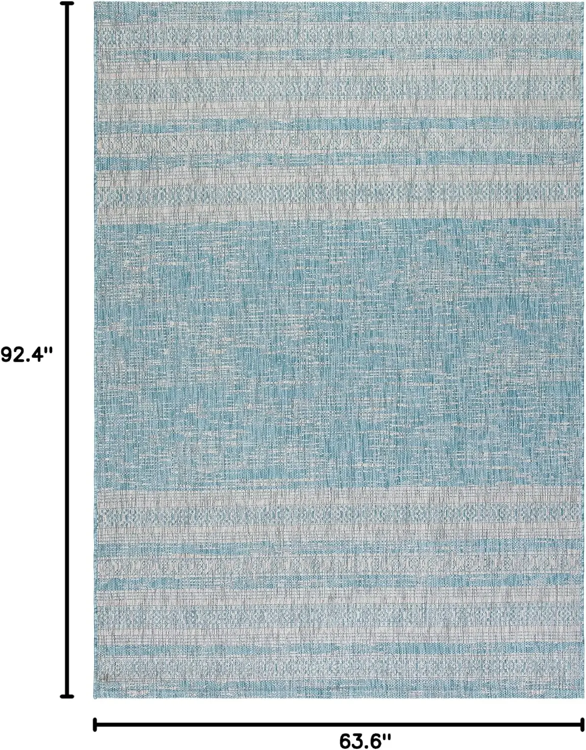 Washable Rug Outdoor Courtyard Collection - 5'3