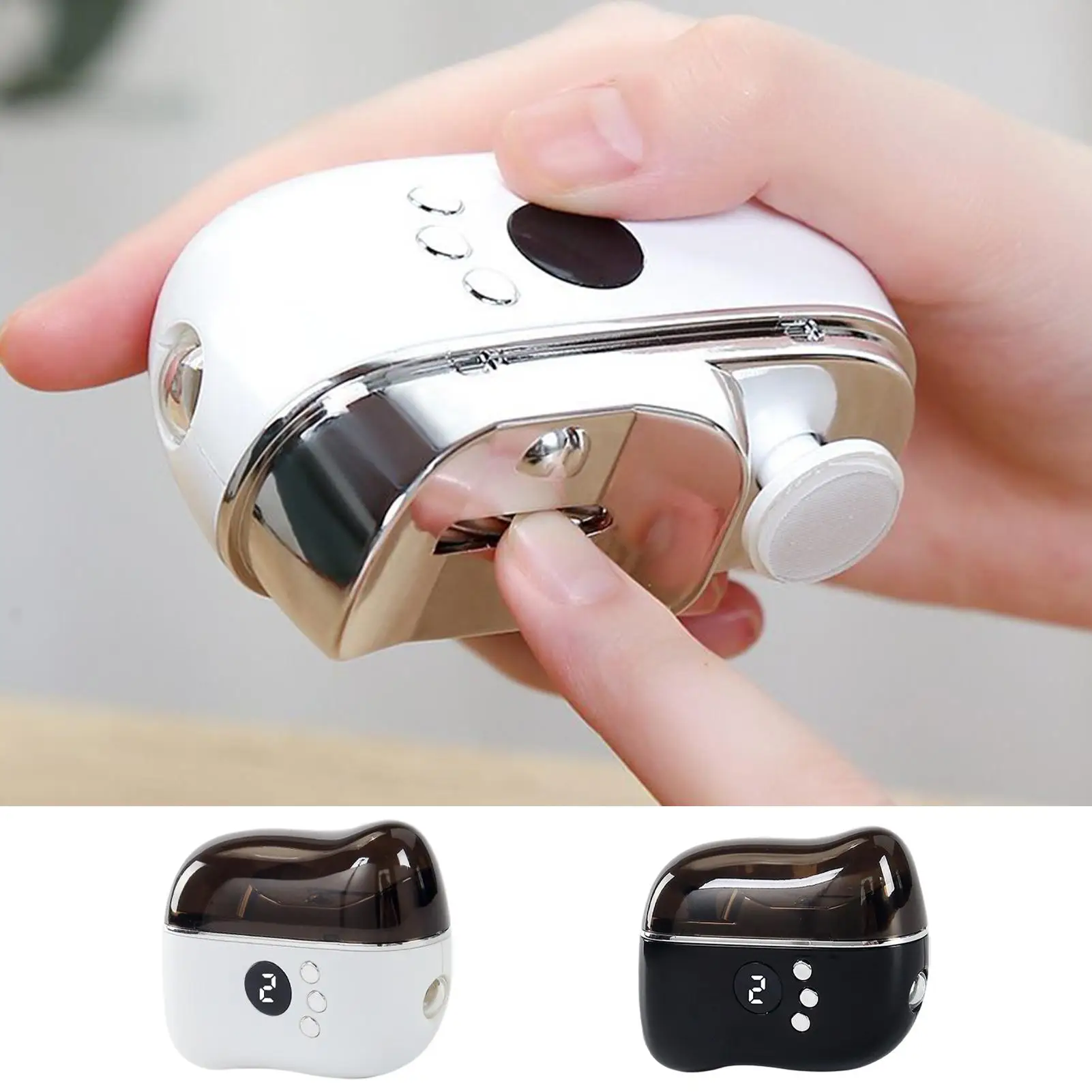 Electric Automatic Nail Clipper Manicure Fingernail Cutter & Polishing Grinder Nail Trimmer Nail Cutter Manicure with LED Light