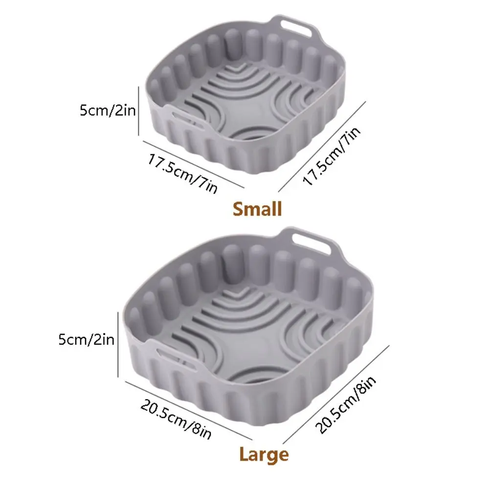 Square Silicone Air Fryer Liners Multi-color Non-stick Air Fryer Pot Baking Tray Air Fryer Inserts 7/8 Inch