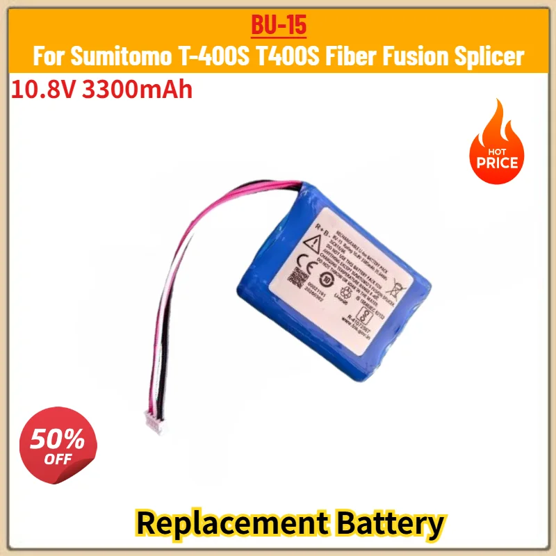 BU-15 High Quality Battery 10.8V 3300mAh for Sumitomo T-400S T400S Fiber Fusion Splicer Replacement Battery