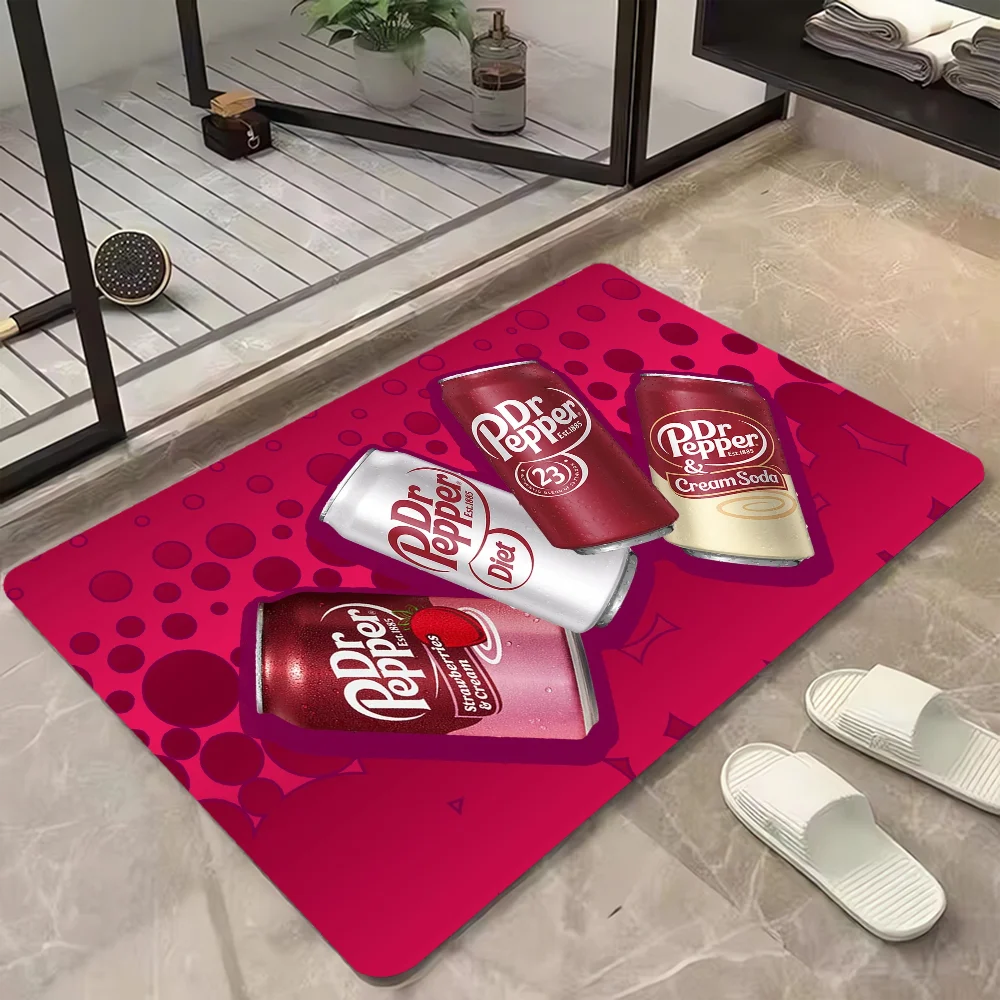 Room Decorating Items Dr Pepper Logo Outdoor Doormat Entrance Door House Kitchen Foot Mat for Hallway on the Floor Cute Rug Home