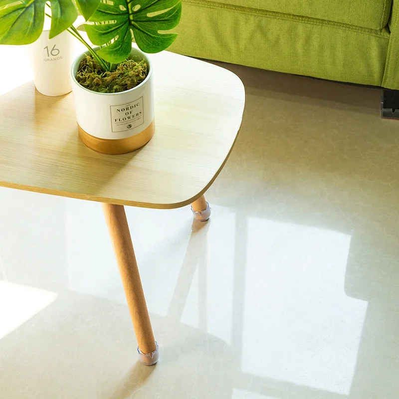 Silicone Non-Slip Tabela Cadeira Leg Caps, Assorted Fundo Redondo, Protetor De Piso Retangular, Pés Móveis Cobre