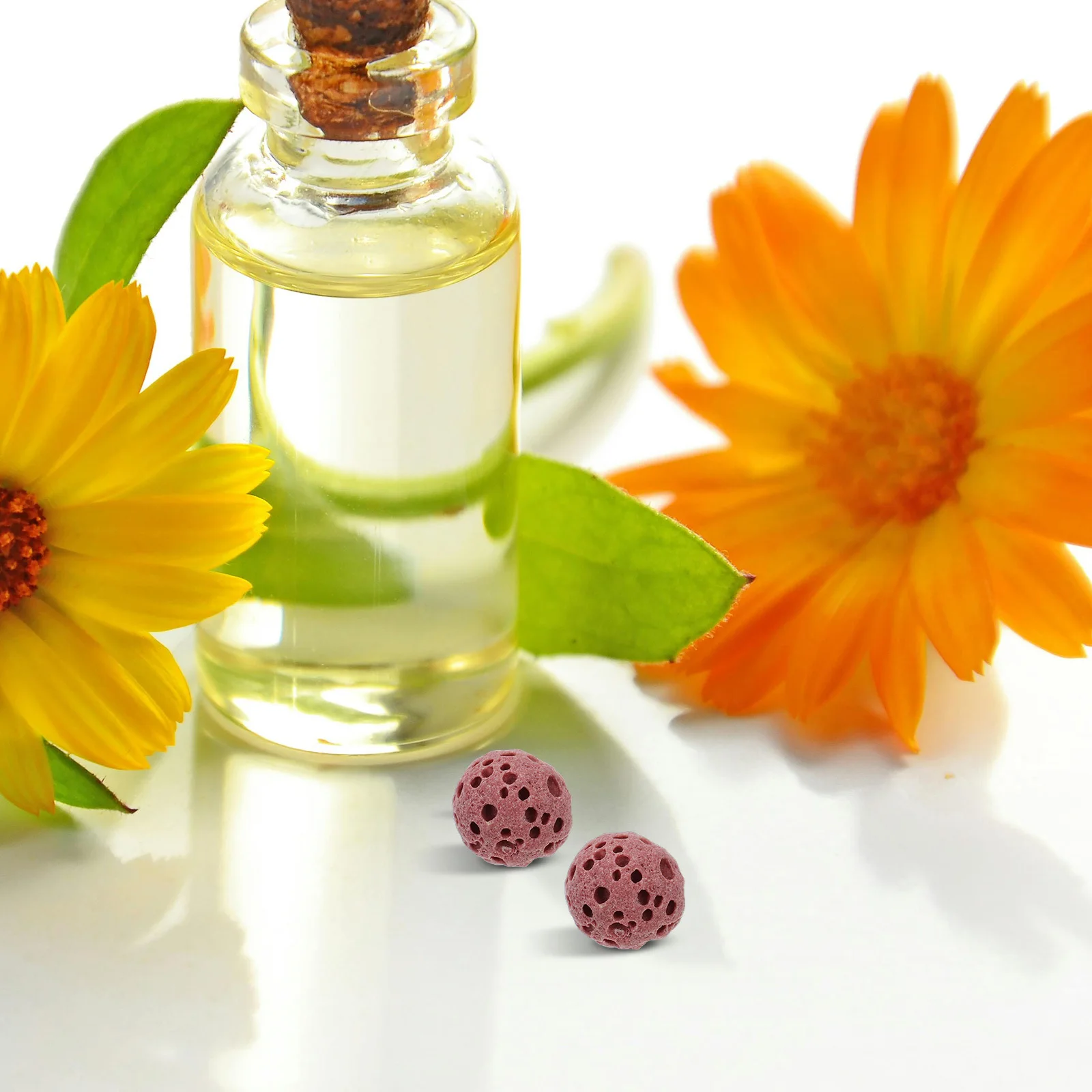 

20Pcs Lava Stone Diffuser Beads Natural Black Round 6mm Essential Oil Aromatherapy Loose Beads for Car Diffuser Jewelry Making