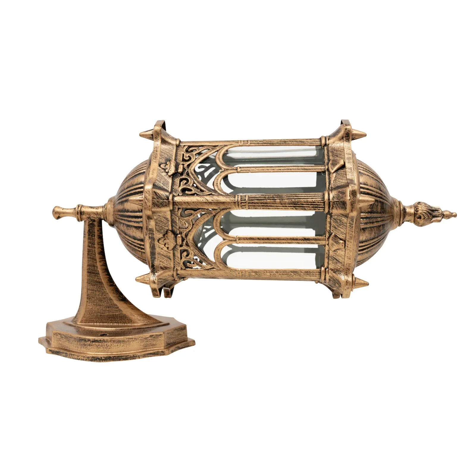 Lampada da parete per esterni, lampade da parete per esterni retrò con paralume in vetro trasparente, luci per portico in alluminio per corridori, balconi