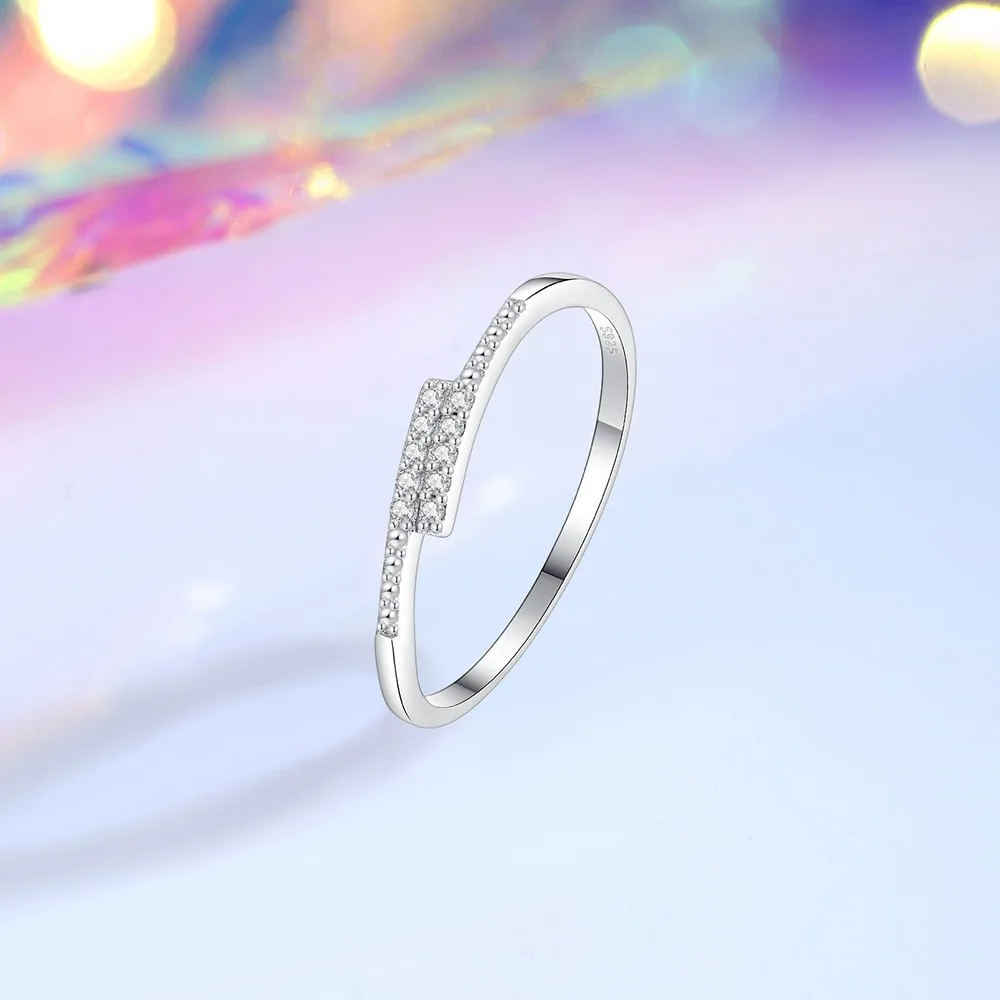

S925 Sterling Silver Plain Ring Row Stacked Ring Women's Simple Fashion Versatile Temperament Tail Ring