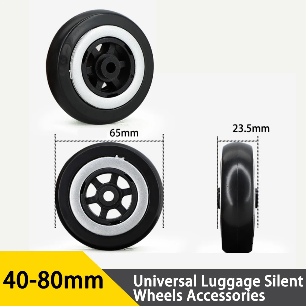 1Pcs High Quality 40-80mm Suitcase Parts Travel Luggage Universal Silent Rolling Wheels Replacement Axles Caster Wheel Repair