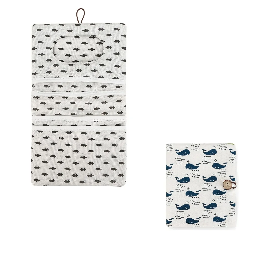 

Сумка для хранения детских подгузников с мультяшным рисунком, складная сумка для хранения колясок с несколькими отделениями, мягкий портативный держатель для подгузников