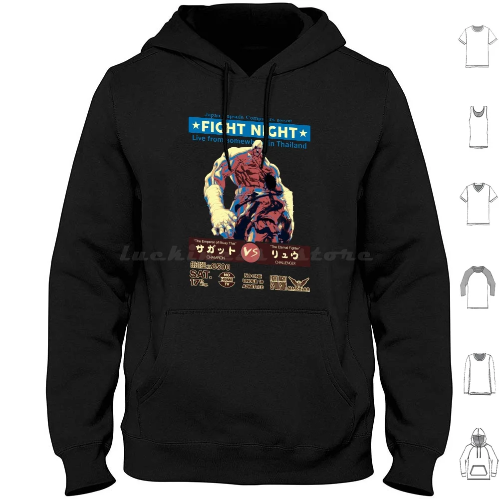 Live From Somewhere In Thailand Hoodies Long Sleeve Ryu Fighter Retro Ken Street Gaming Game Arcade Video Games Akuma