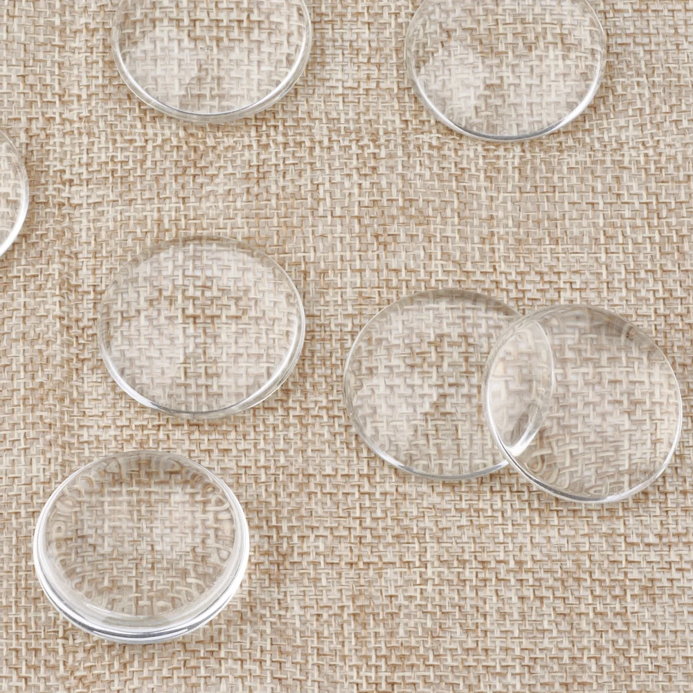 200pcs 8mm 10mm 12mm 16mm 18mm 20mm 25mm Transparent Domed Flatback Half Round Clear Glass Cabochon for DIY Jewelry Making F60