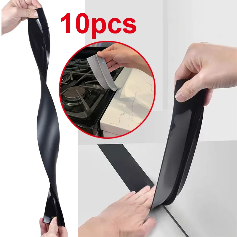 

Silicone Stove Gap Covers 10PCS Heat Resistant Oven Gap Filler Seals Gaps Between Stovetop and Counter Easy To Clean