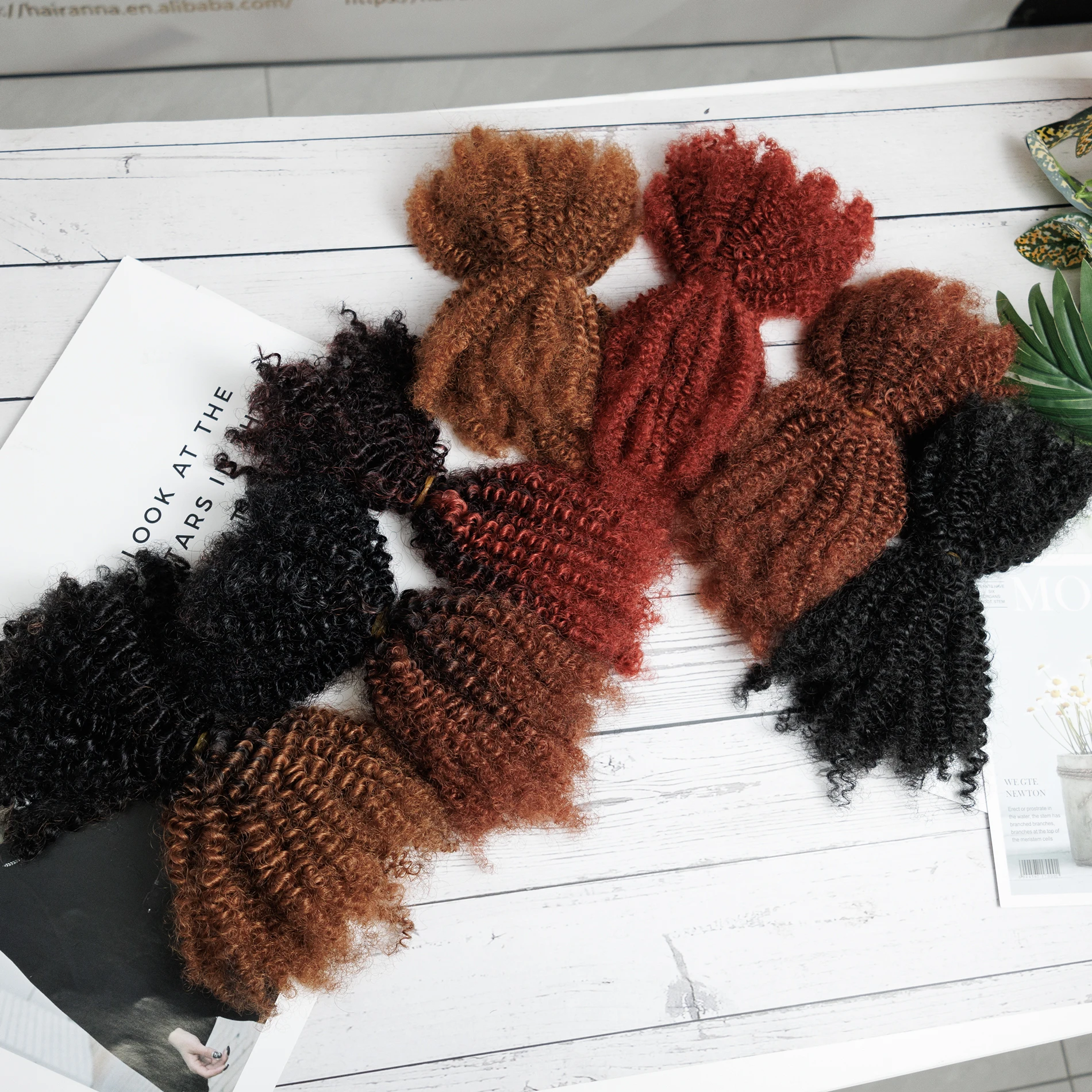 Soft Blend Hair 4b Double Drawn Afro Kinky Bulk Curly Braids Mix Hair 50g Kinky for Twist