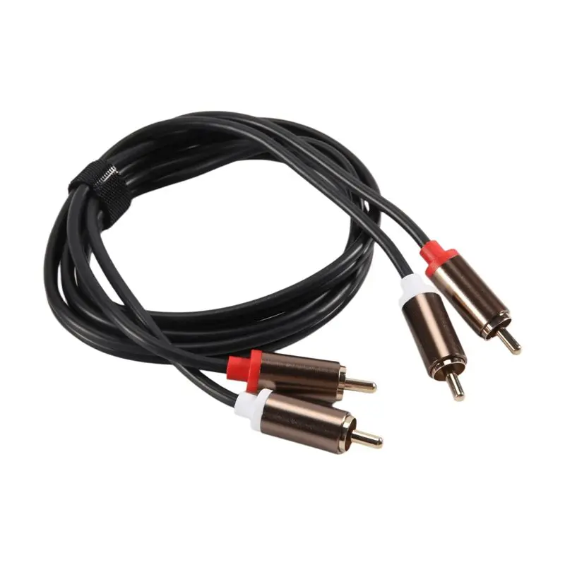 QWE-2RCA To 2 RCA Male To Male Audio Cable Gold-Plated RCA Audio Cable For Home Theater DVD TV CD Amplifier Sound Box