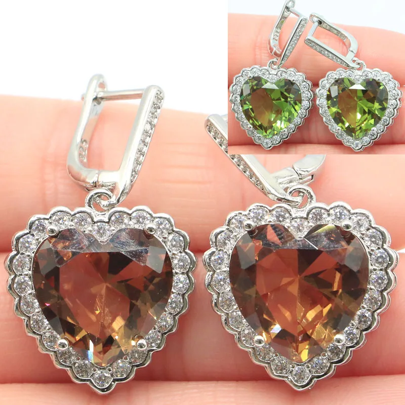 

35x21mm Big Zultanite Color Changing Zultanitel Changing Color Alexandrite Topaz CZ Women Wedding Silver Earrings Hot Selling