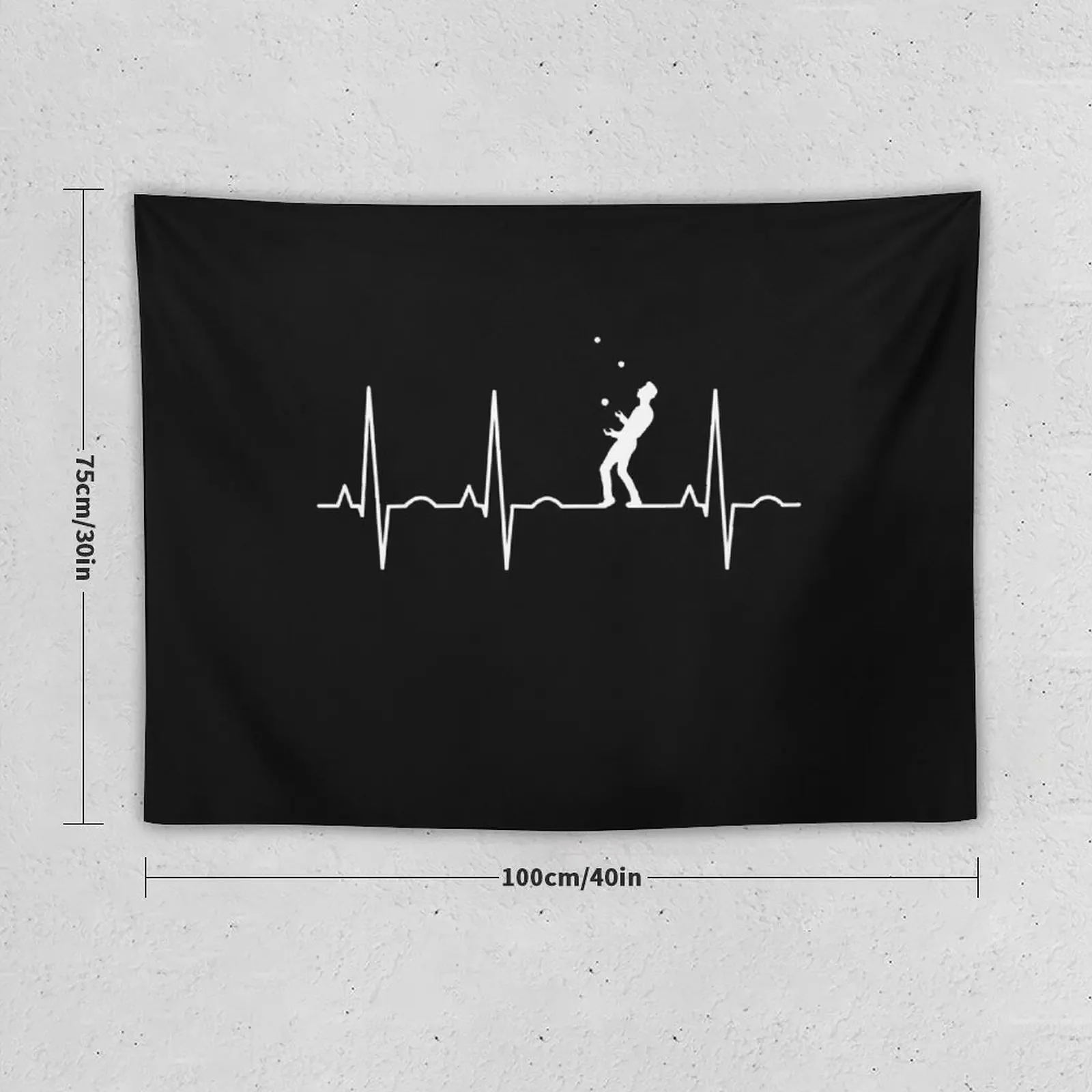 Juggler Heartbeat ECG Juggling for Jugglers Tapestry Christmas Decoration Wallpaper Bedroom Tapestry