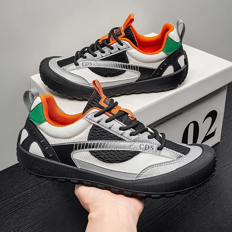 

2026 New Summer Men Color Spliced German Trainers, Breathable Mesh Casual Sports Shoes, Versatile Light Trendy Footwear