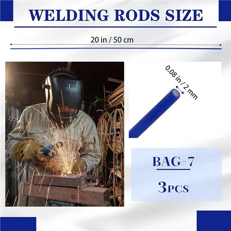 -FTGT 6 Sticks Brazing Rods 56% Silver Solder - Flux Coated Solder Kits, High Temperature Resistance, Brazing Welding Rods