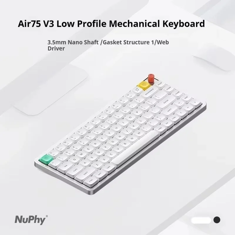 NuPhy Air75 V3 Wireless Mechanical Keyboard Tri Mode Hot Swap Mute 1000Hz 4000mAh Long Endurance Office Gaming Keyboards Gift