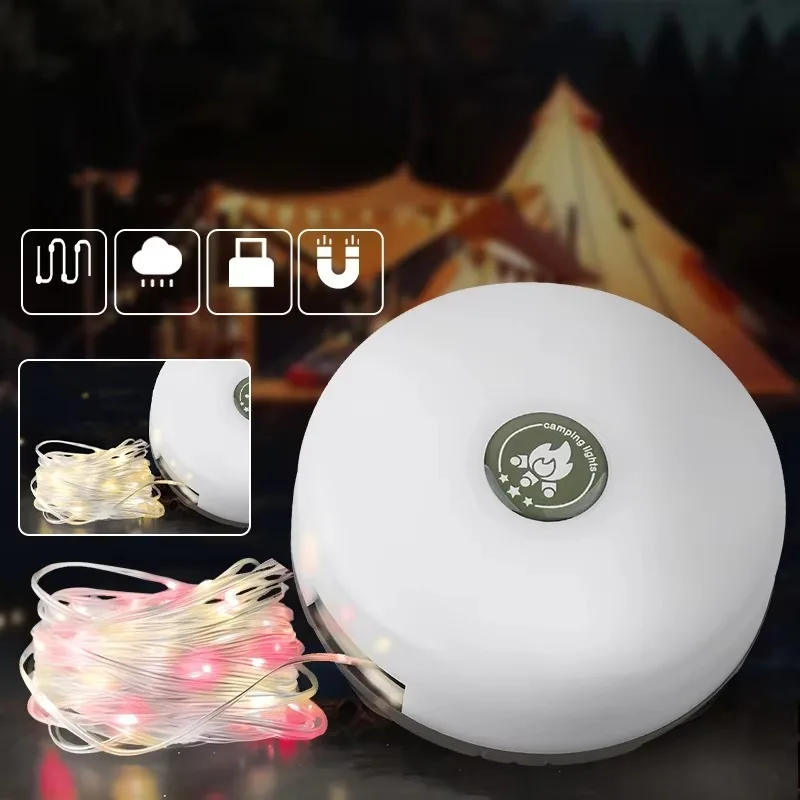 

12-hour Endurance Lamp Strip Camping Lights Rechargeable Colorful Christmas Lights