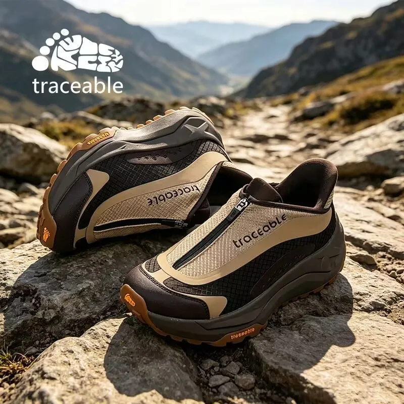 Popular Thick Soled Wear-resistant Men's and Women's Outdoor Trail Running Shoe Lightweight Men's Sports Shoes with Mesh Surface