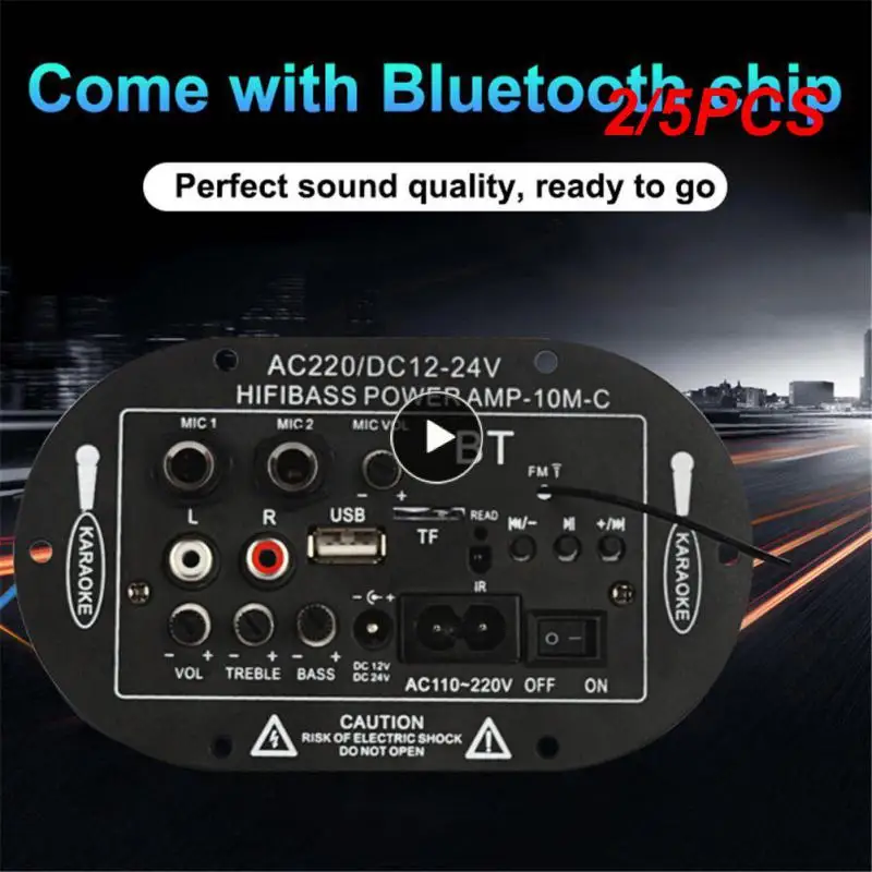 

2/5 шт., автомобильный усилитель мощности с поддержкой TF-карты