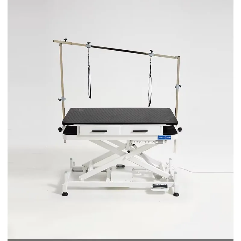 

Luxury Electric Lift Stainless Steel Iron Grooming Table for Dogs (Drawer Version) Safe Soft High-Density Waterproof