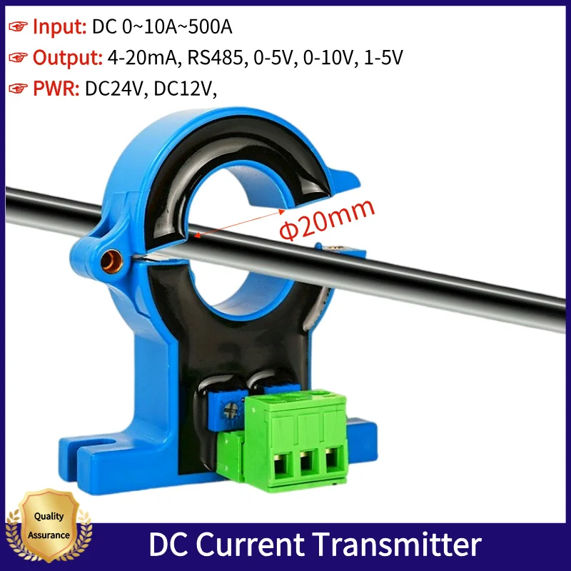 

Hall Current Sensor Transmitter Analog Output 0-10V 0-20mA 4-20mA Non-contact Open Loop AC Current Sensor Transducer