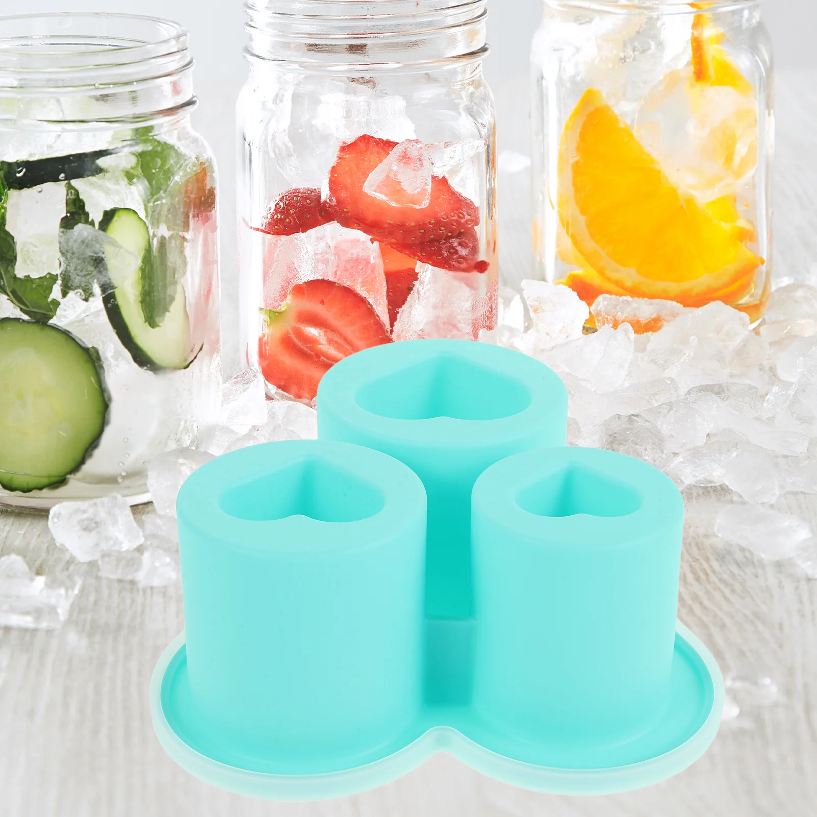 

Ice Making Mold Cube Tray Silicone Membrane Drinks Maker Cup Silica with Lids