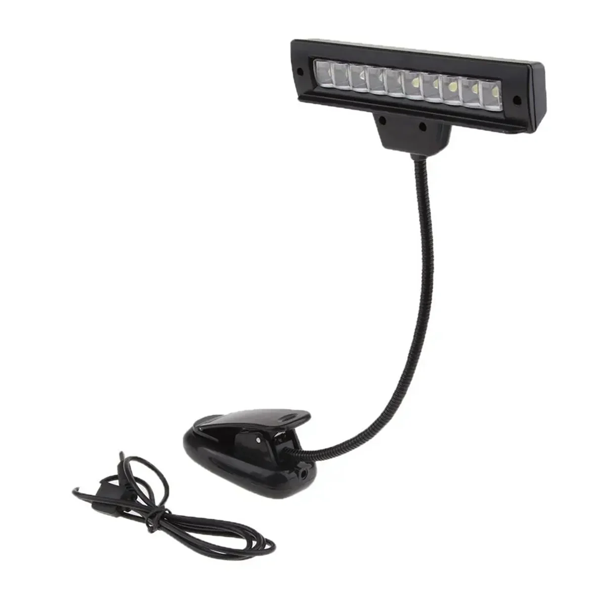 ABMO USB Rechargeable Music Stand Light 10 Bright LED,Nightstand Lamp Desk Reading Lamp