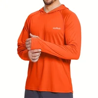 T-Shirt à capuche pour hommes, Performance UPF50 +, manches longues, décontracté, Protection solaire, course à pied, séchage rapide, Protection solaire, vêtements de pêche 2