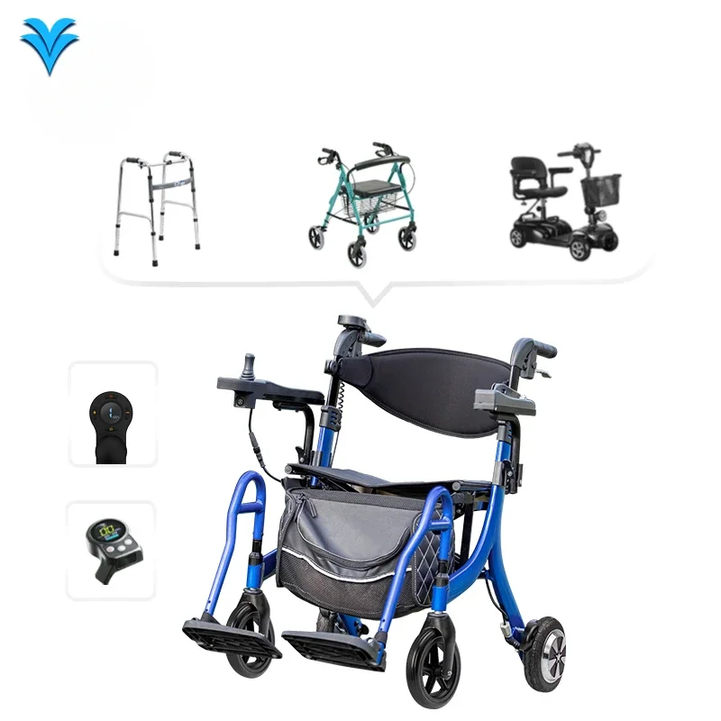 lightweight power electric rollator walker scooter for elderly