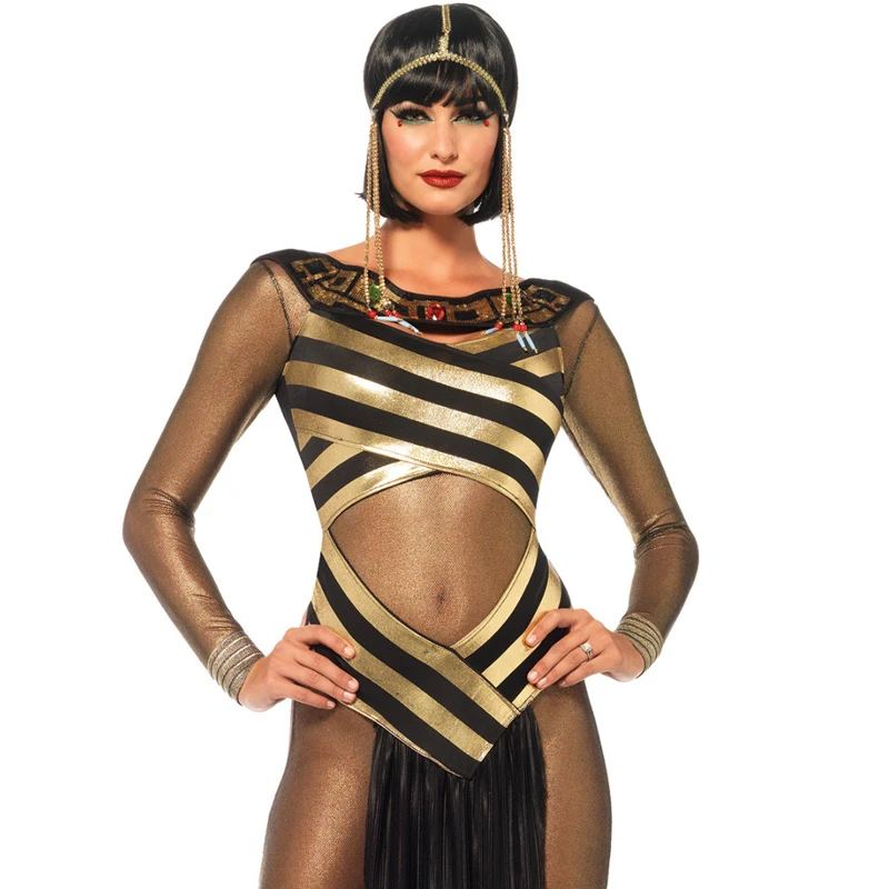 Sexy Dame Carnavalsfeest Halloween Oude Egyptische Farao Cleopatra Kostuum Vrouwen Volwassen Egypte Koningin Cosplay Kostuums