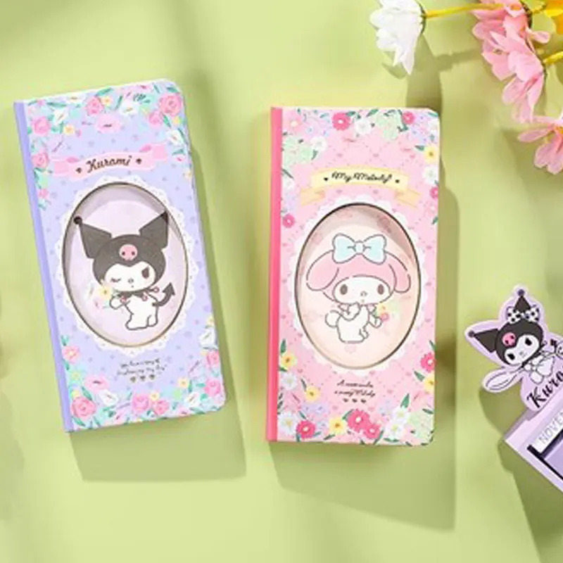 Kawaii Kuromi My Melody Cinnamoroll Cartoon Notebook Handbook Student Sanrio Anime Girl Heart Cute Portable Weeks Planner