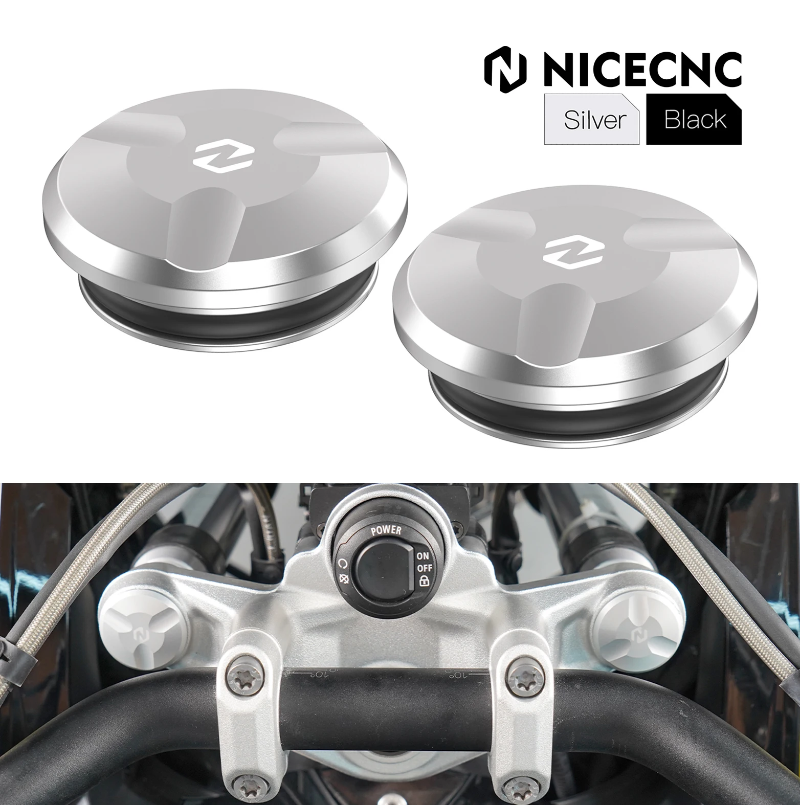 

For BMW R1200GS R1250GS Adventure Fork Top Tube Cap Covers for BMW R1200 R1250 GSA R1200RT R1200R R850R R1150R R1150GS Adventure